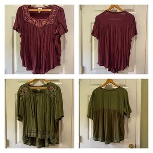 Two EUC Knox Rose tops both tops like new